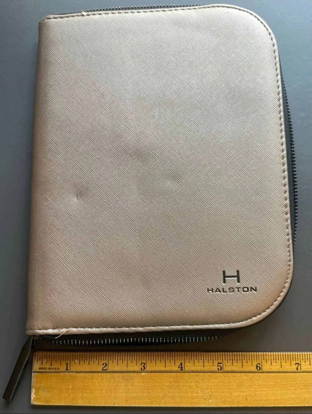 Halston Vintage Jewelry Case Gold New no tags